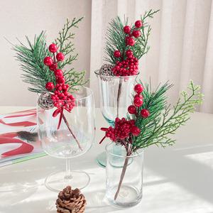 크리스마스 열매픽 10개 트리 장식 데코 테이블장식 크리스마스리스 선물포장 부쉬