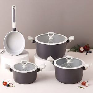 키친플라워 쿠킨 쿠키라떼 IH 인덕션냄비 5종세트 (18편수+양수20/24+전골24+곰솥28)세라믹코팅