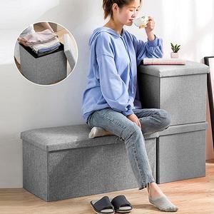 간이 수납 리빙박스 패브릭 스툴의자 폴딩박스 소파