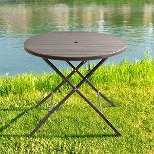 아웃라이프 900 원형 테이블 간이 커피숍 휴대용 인테리어 브로몰딩 야외 접이식