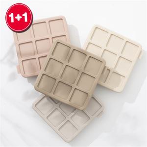 1+1 완벽밀폐국내산 플래티넘 실리콘 얼음트레이 마늘이유식 소분 보관 용기 큐브 틀