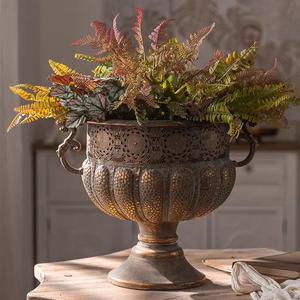 [월데코] 인테리어 엔틱 철제 장식용품 화분02