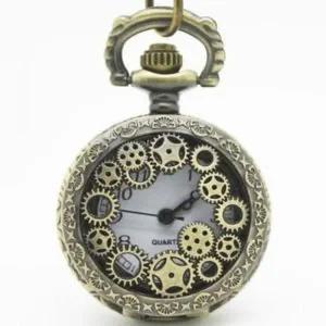 [콩심팥심]태엽 모양 포켓워치 시계 체인 목걸이 주머니