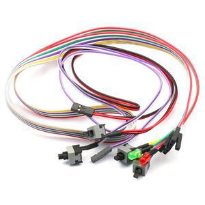 1PCS 슬림 컴퓨팅 메인 보드 전원 케이블 Led 라이트로  On/Off/Reset Pc 재설정 푸시 버튼 스위치 0.5/0.6