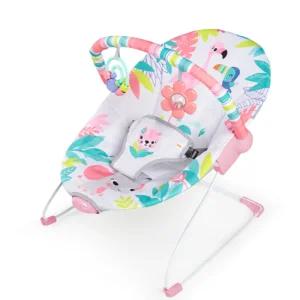 스엔코샵 신생아 진동바운서 아기 흔들침대 플라밍고