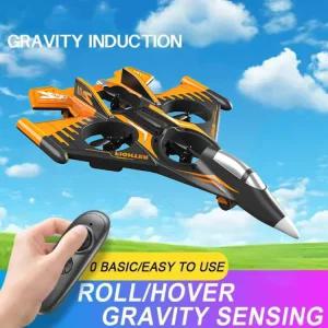 회전 RC 폼 중력 24G 헬리콥터 무선 항공기 스 ° 비행기 드론 감지 조종 롤오버