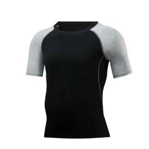 스포츠 슬림핏 반팔 헬스 배색 트레이닝 운동복