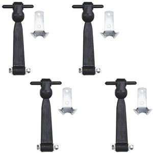 구매자 제품 WJ208 트럭 및 트레일러 고무 후드 래치, 4팩, 7-7/8인치 튼튼한 캐치, 범퍼가 있는 브래킷 핀 포함, 배터리 박스 공구 캐비닛에 적합