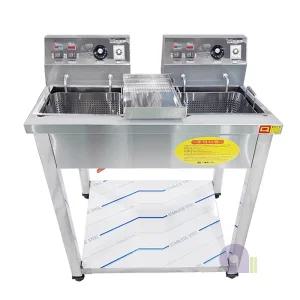 전기튀김기/스탠드형/DS-200S/스텐2구/업소용튀김기/치킨튀김기/호프집튀김기/전기튀김기계/국내생산