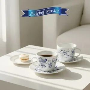 쯔비벨무스터 도자기 커피잔 2인조 세트 찻잔 선물세트