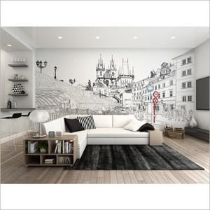 프라하거리포인트벽지 프라하풍경포인트벽지 유럽풍경뮤럴벽지