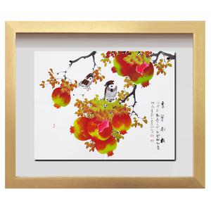 [진품]  석류 생기 그림 액자 다산 부와 번창 복 들어오는 거실 사무실 침실 주방 동양화 선물
