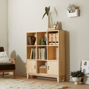 쏘론 가로세로 3단 원목 책장 1050_도어형 GM271