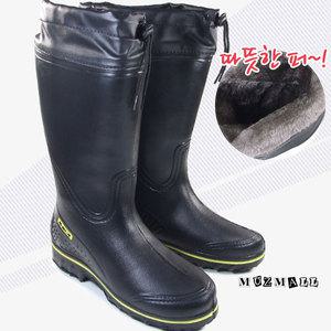 [뮤즈몰] WT916 / 남성 겨울 방수 방한 eva 카프 롱장화 털장화 털부츠 방한화 낚시 식당 주방 작업용 신발