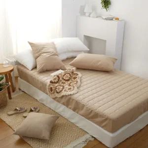 국산 순면 방수 세미 사계절 먼지없는 침대 누빔 매트리스커버/침대커버 매트 슈퍼싱글 방수 싱글 퀸