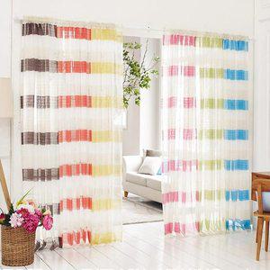 [라이크홈][1+1] 하늘하늘 산뜻한 핀형 라미믹스 긴창 쉬폰커튼 3Color