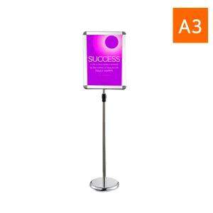 보급형 포스터스탠드 A3 실버 ST-A3S 입간판 안내판 메뉴판 게시판 POP꽂이