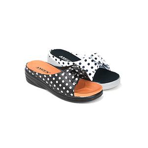 리본슬리퍼 발편한 쿠션 여성슬리퍼 근무화 - 포근이 땡땡이