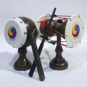 전통 미니 북 장구 세트 모형 소형 미니어처 초등학생 외국인 선물 관광 기념품