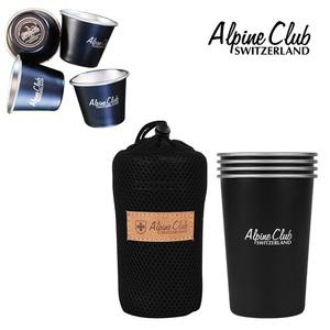 알파인 소주컵 4P 세트 블랙 캠핑 컵세트 캠핑컵 물컵 감성 소주잔 백패킹 백패킹용 식기