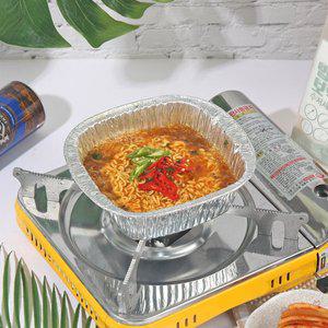 [기타]국내산 일회용 직화 은박 냄비 라면냄비 피씨방라면 뽀글이 캠핑 직화용 알루미늄 용기 5P