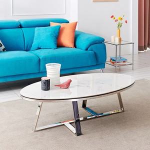 나무뜰 몬스 타원형 세라믹 실버 거실 소파 테이블 CNM124