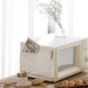 [벨라이프]화이트 워싱 전자레인지커버