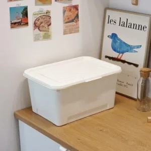 아트박스 보노하우스 탑백 대형 리빙박스 24L 4P 수납 옷 정리함  +네임텍)