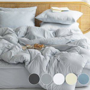 [바숨]알러지케어 먼지없는 차렵이불+침대패드+베개커버 세트 퀸 Q