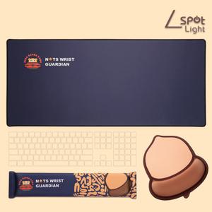 스포트라이트 도토리 손목보호 키보드 마우스 손목받침대 장패드 3in1 세트