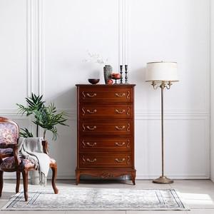 [퍼니프랑] 수입 유럽형 빈티지 엔틱가구 TR 38 5단 우드컬러 엔틱 수납 서랍장