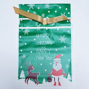 산타선물주머니(50매) 산타와루돌프/어린이집 유치원 초등 교회 크리스마스 성탄 선물포장 쇼핑백