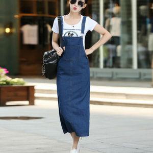 빅사이즈 청멜빵원피스 데님 여성의류 롱치마 9290