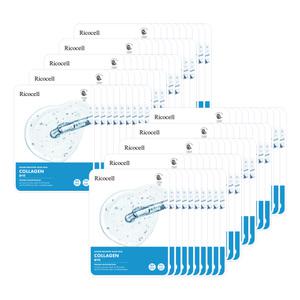 [100장] 1일1팩 리코셀 촉촉 순한 콜라겐 마스크 팩 23g 100매 가성비 영양 보습 탄력