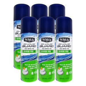 쉬크 면도용 쉐이브가드 센서티브 라임폼 220mL X 6개