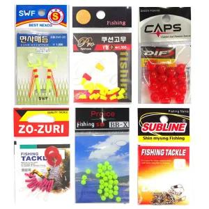 [마린피싱] 바다-민물소품 모음전/낚시소품 3개 천원/낚시소품/구슬/도래/찌고무/캐미꽂이/스토퍼등