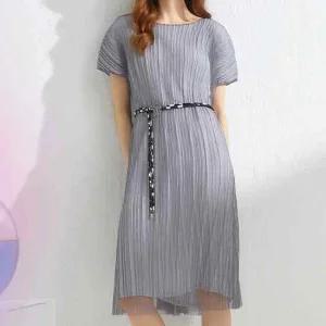 [한정특가80%] G.모데나 시스루 레이어드 플리츠 원피스 1종(실버)