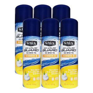 쉬크 면도용 쉐이브가드 워시앤쉐이브 폼 220mL X 6개