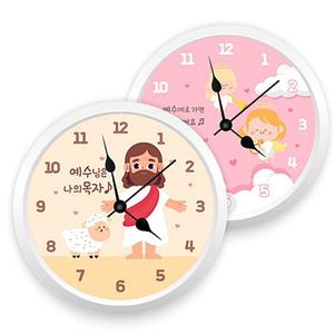 보석십자수 3D 예수님이 좋아 벽시계 2종 지름23.5cm