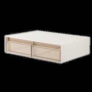 델리 서랍형 데스크 수납 오거나이저 2칸, 화이트