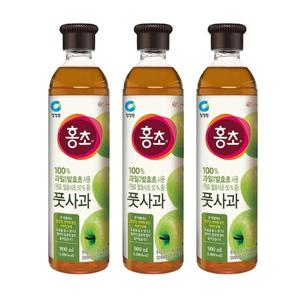 청정원 홍초 풋사과 900ml 3개