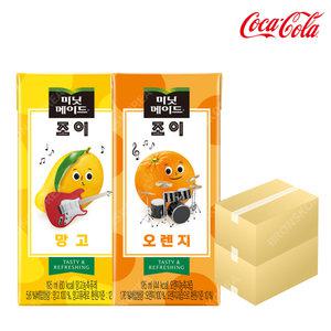 코카콜라 미닛메이드 조이 오렌지 195mlX32팩+망고 32팩/ 주스 음료수 팩음료