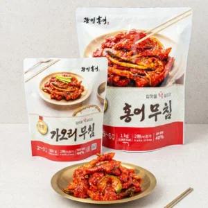 광명홍어무침세트  (홍어무침 350g 2팩+ 가오리무침 350g 3팩) 무료배송