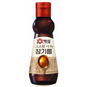 백설 고소함 가득 참기름 320ml x 12개 (한박스)