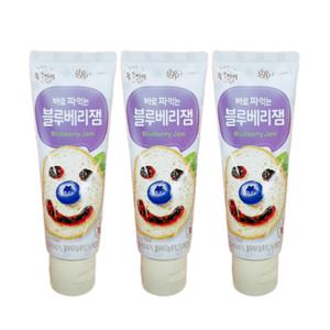 복음자리 바로짜먹는 블루베리잼 100g x 3개 간편한휴대용 튜브형잼 여행용미니젬
