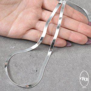 [리드박스]925 실버 정품순은 4mm 도톰 스네이크 뱀줄 목걸이