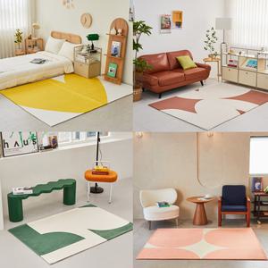 [타임투데코] 디자인 러그 앱스트랙트 시리즈 모던 인테리어 사계절 거실 러그 카페트/극세사 카페트