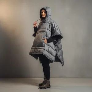 웜패딩 판초 겨울 담요 캠핑 이불 패딩 망토 블랭킷