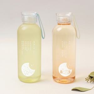 대박문구 북프렌즈 투명 스트랩 워터 보틀 한국문학 컨셉 600ml 친환경 소재 투명보틀