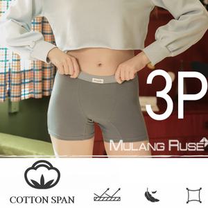 물랑루즈 브리즈 면스판 드로즈 3종세트 여성팬티 학생팬티 사각팬티